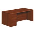 Hon Pedestal Desk, 36" D X 72" W X 29-1/2" H, Cognac, Particle Board HON10788LCO